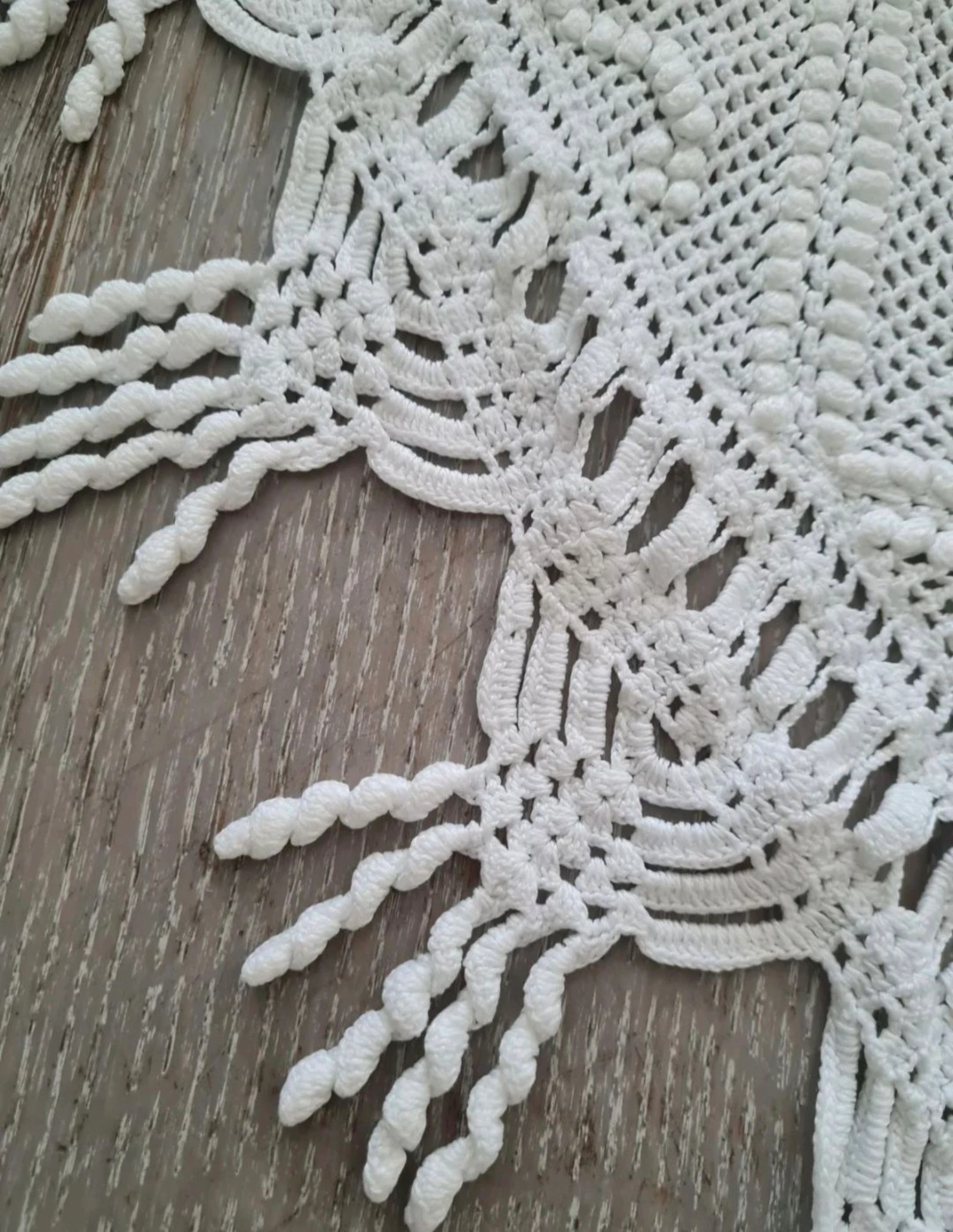 Witte gehaakte sprei. Bed 90. Handgemaakt – photo 6